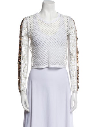 Aviu Scoop Neck Long Sleeve Crop Top