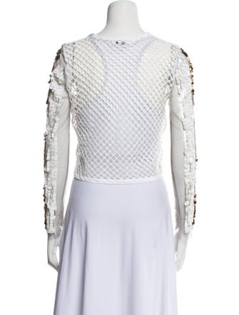 Aviu Scoop Neck Long Sleeve Crop Top