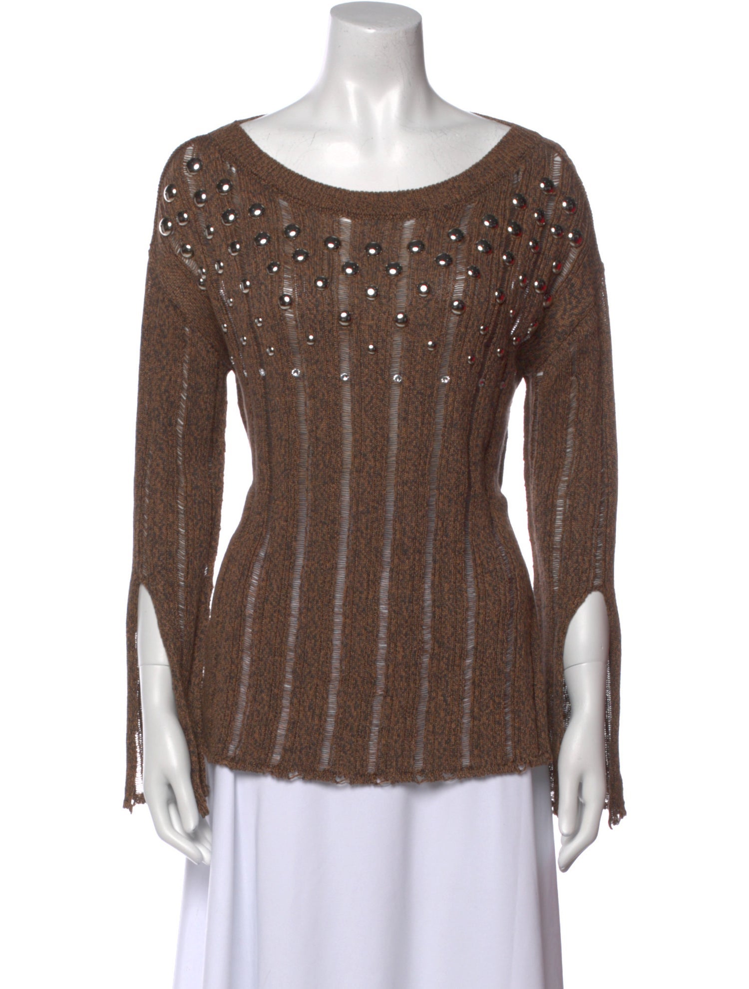 Aviu Printed Scoop Neck Sweater