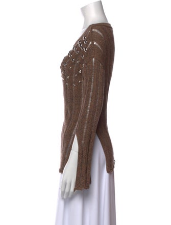 Aviu Printed Scoop Neck Sweater