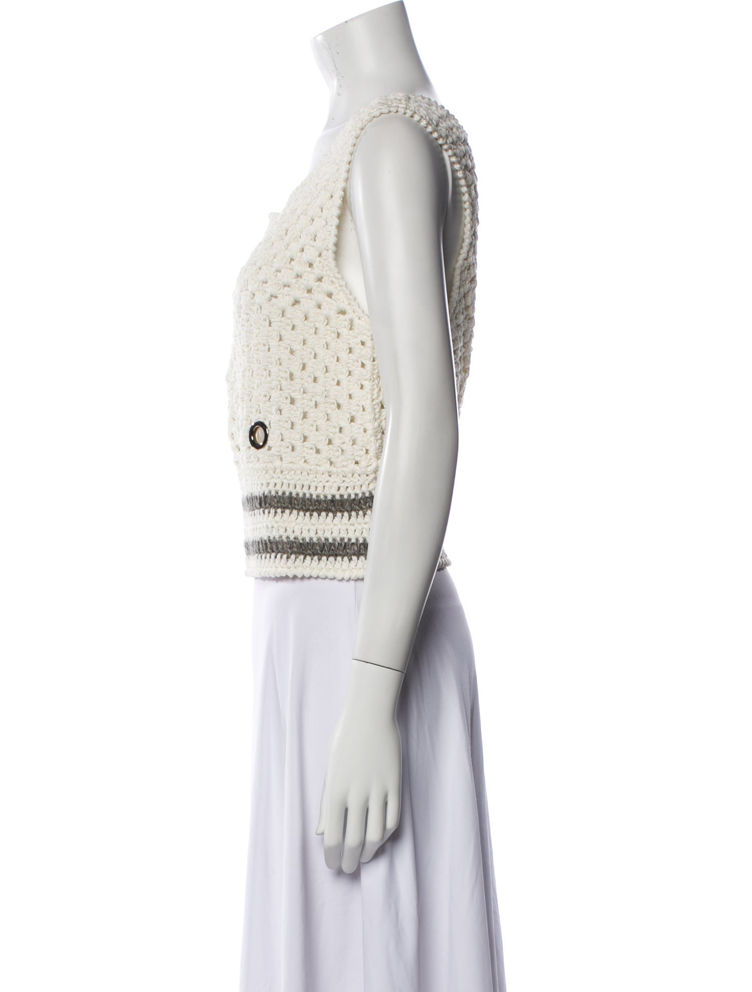 Aviu Striped Square Neckline Sweater