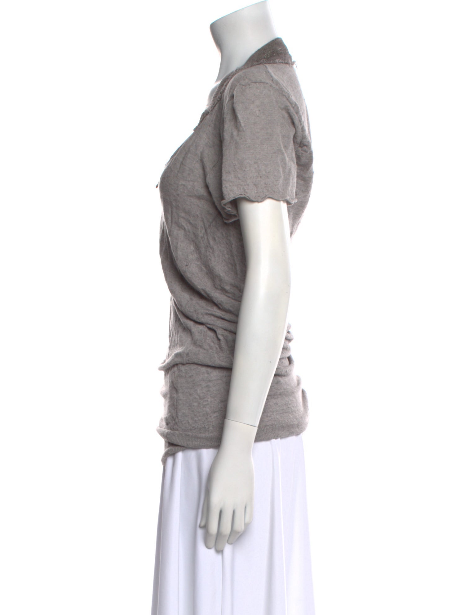 Aviu Linen Cowl Neck T-Shirt