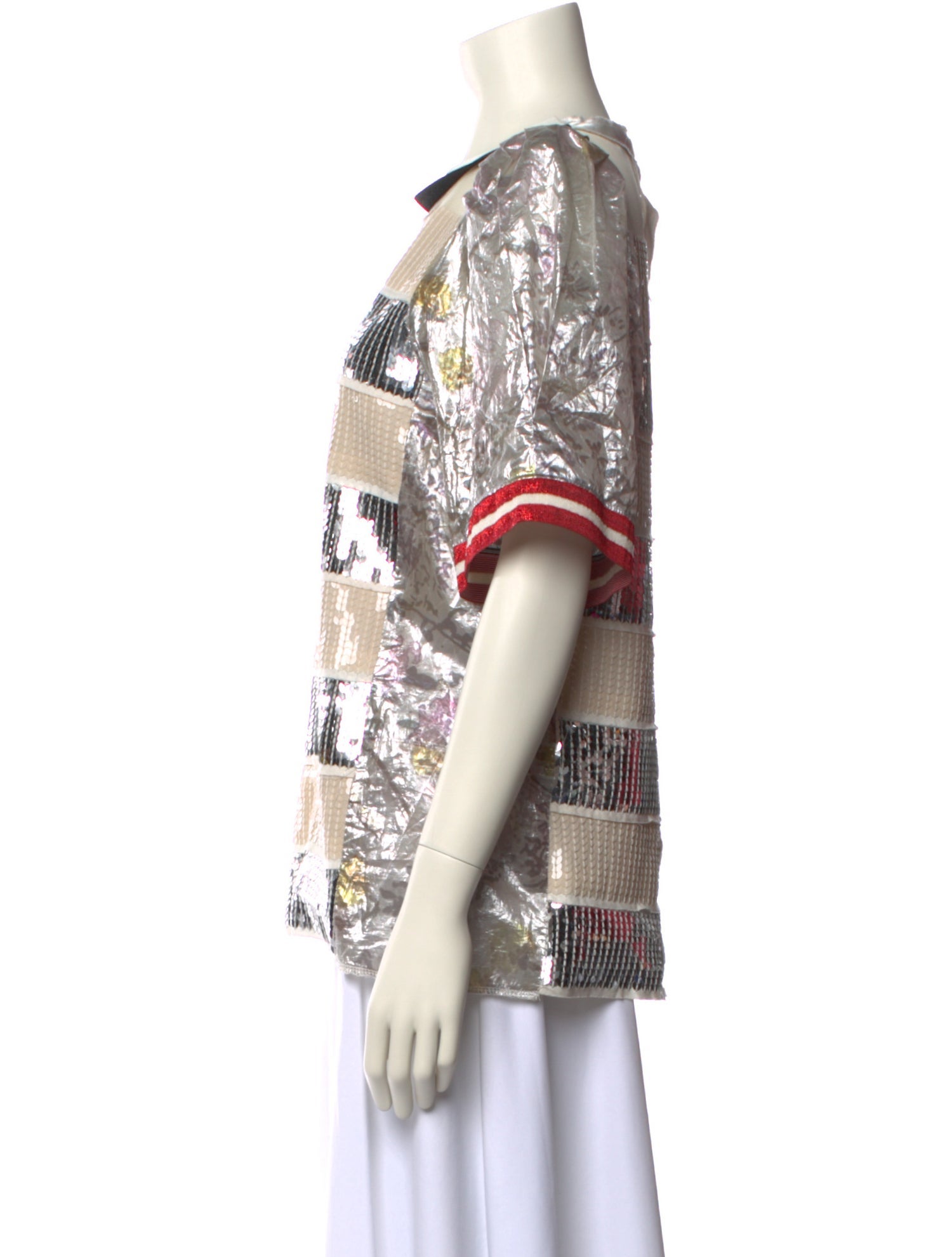 Aviu Patterned Scoop Neck T-Shirt