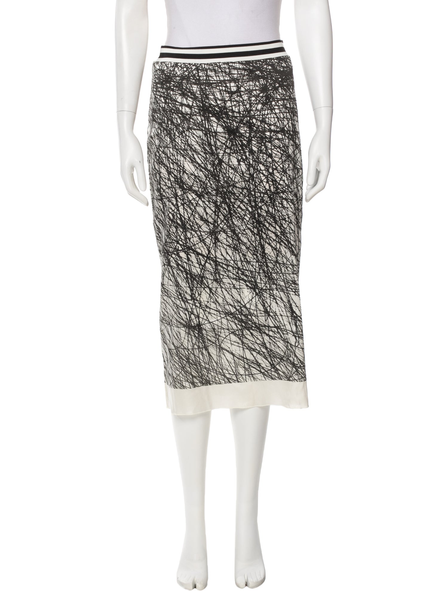 Aviu Silk Midi Length Skirt