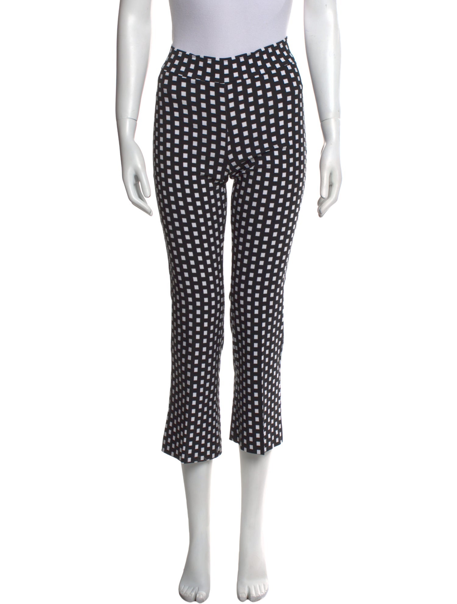 Avenue Montaigne Plaid Print Straight Leg Pants