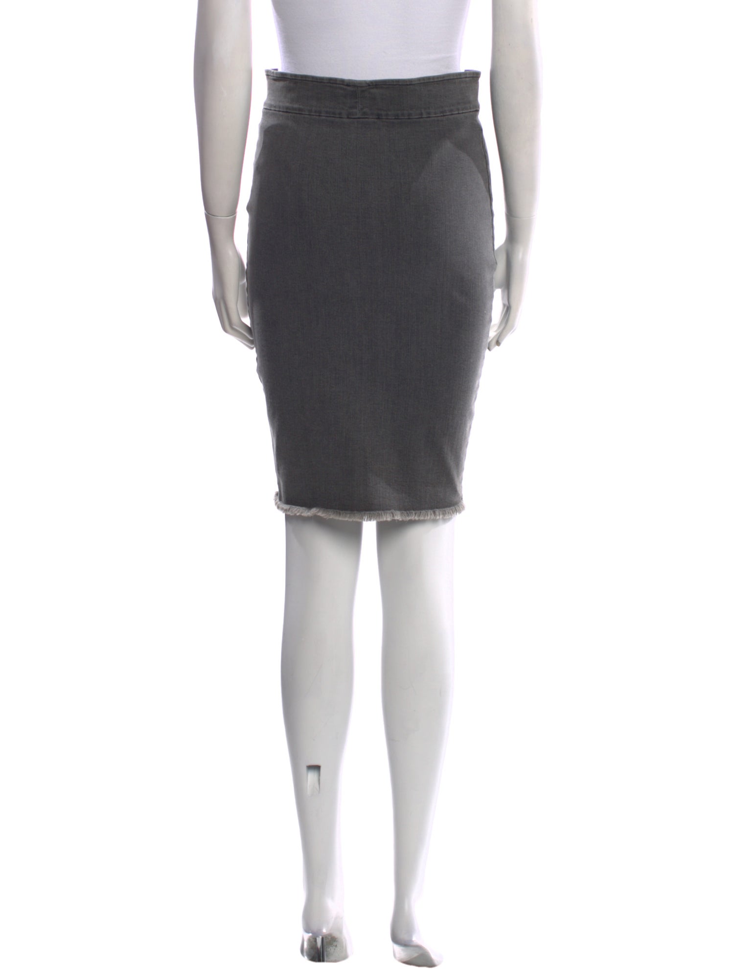 Avenue Montaigne Raw-Edge Trim Knee-Length Skirt