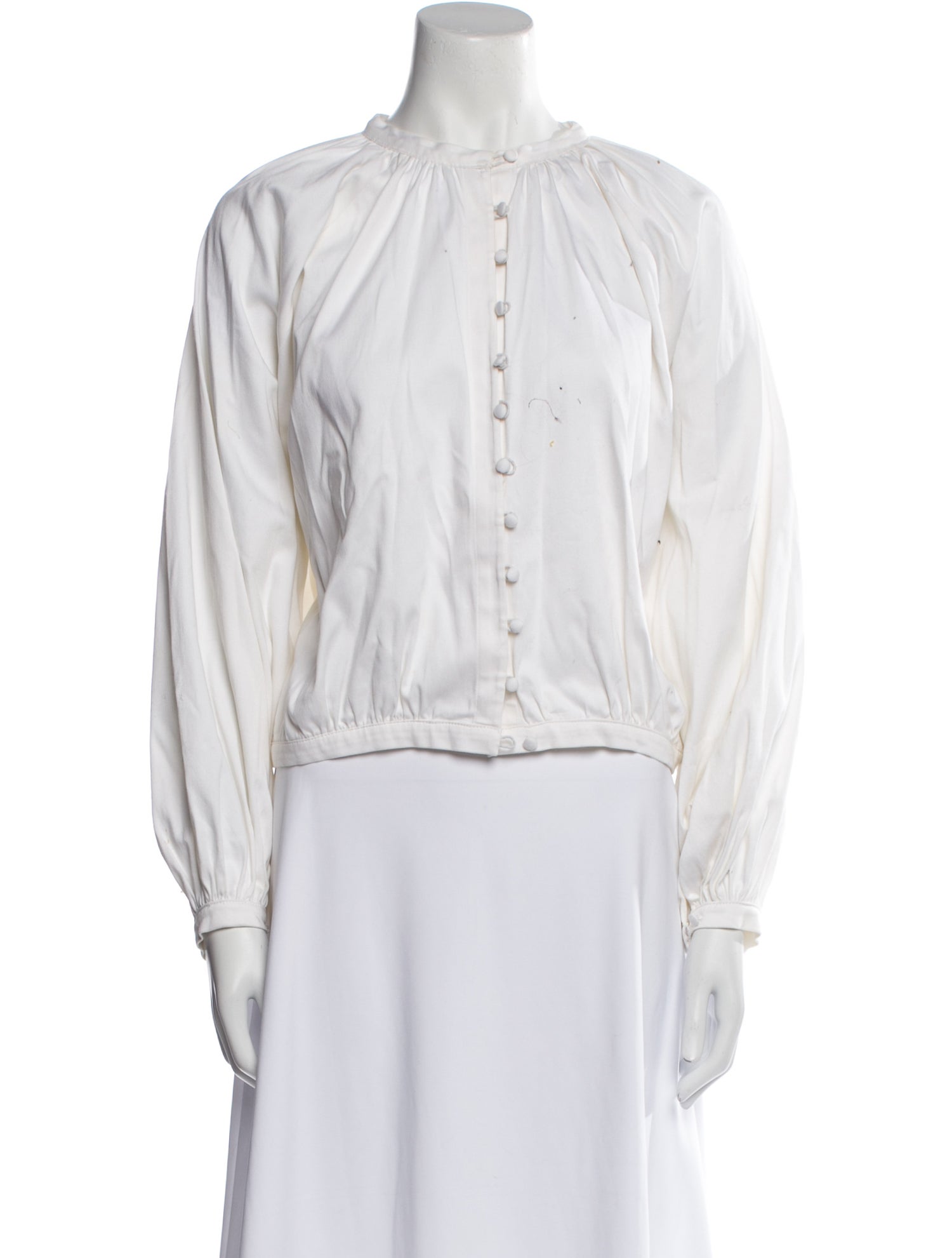 Àcheval Pampa Mock Neck Long Sleeve Button-Up Top