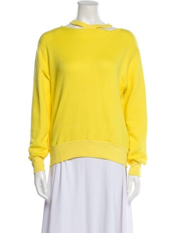 Ben Taverniti Unravel Project Tops Bateau Neckline Long Sleeve Sweatshirt XS