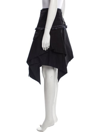 Ben Taverniti Unravel Project Raw-Edge Trim Midi Length Skirt