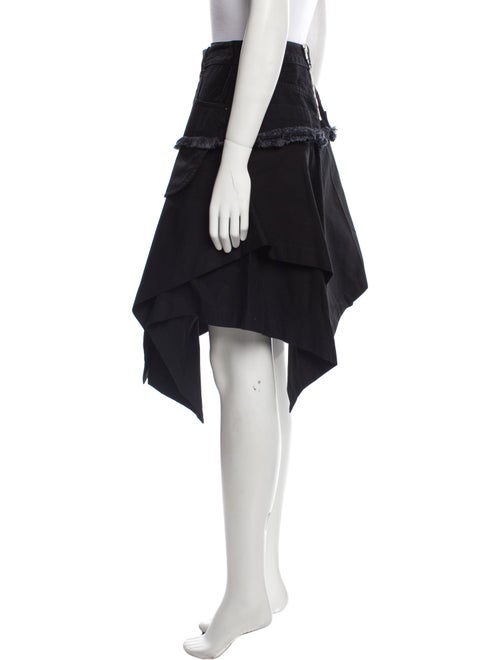 Ben Taverniti Unravel Project Raw-Edge Trim Midi Length Skirt