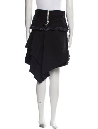 Ben Taverniti Unravel Project Raw-Edge Trim Midi Length Skirt