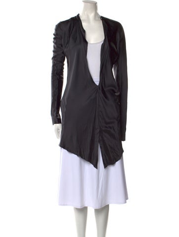 Ben Taverniti Unravel Project Tops Silk Plunge Neckline Tunic M