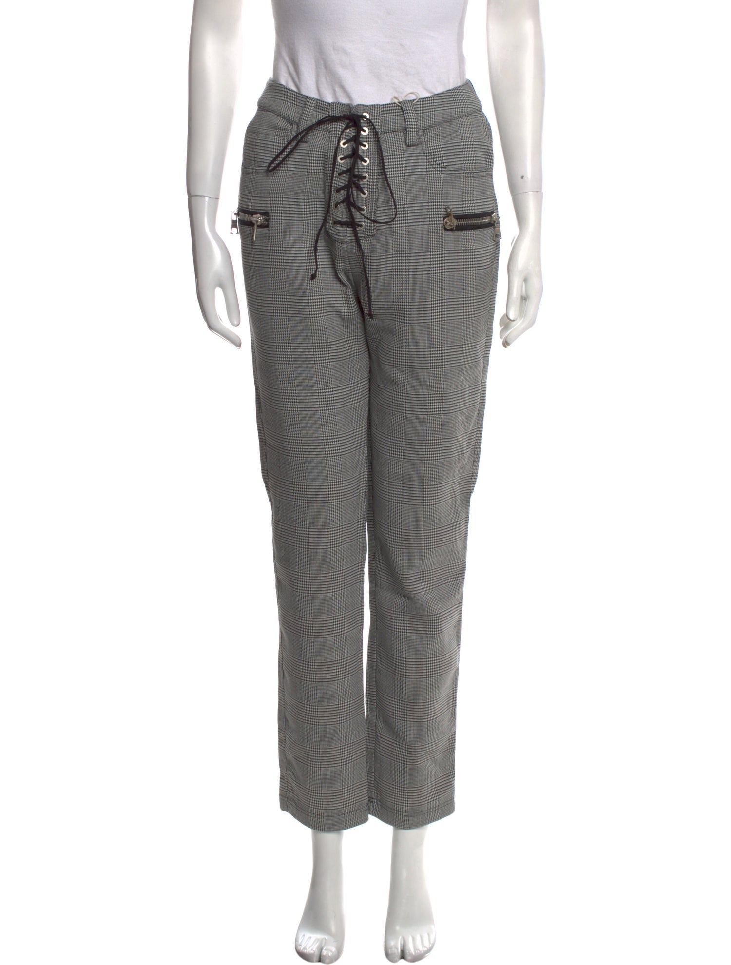 Ben Taverniti Unravel Project Plaid Print Straight Leg Pants w/ Tags