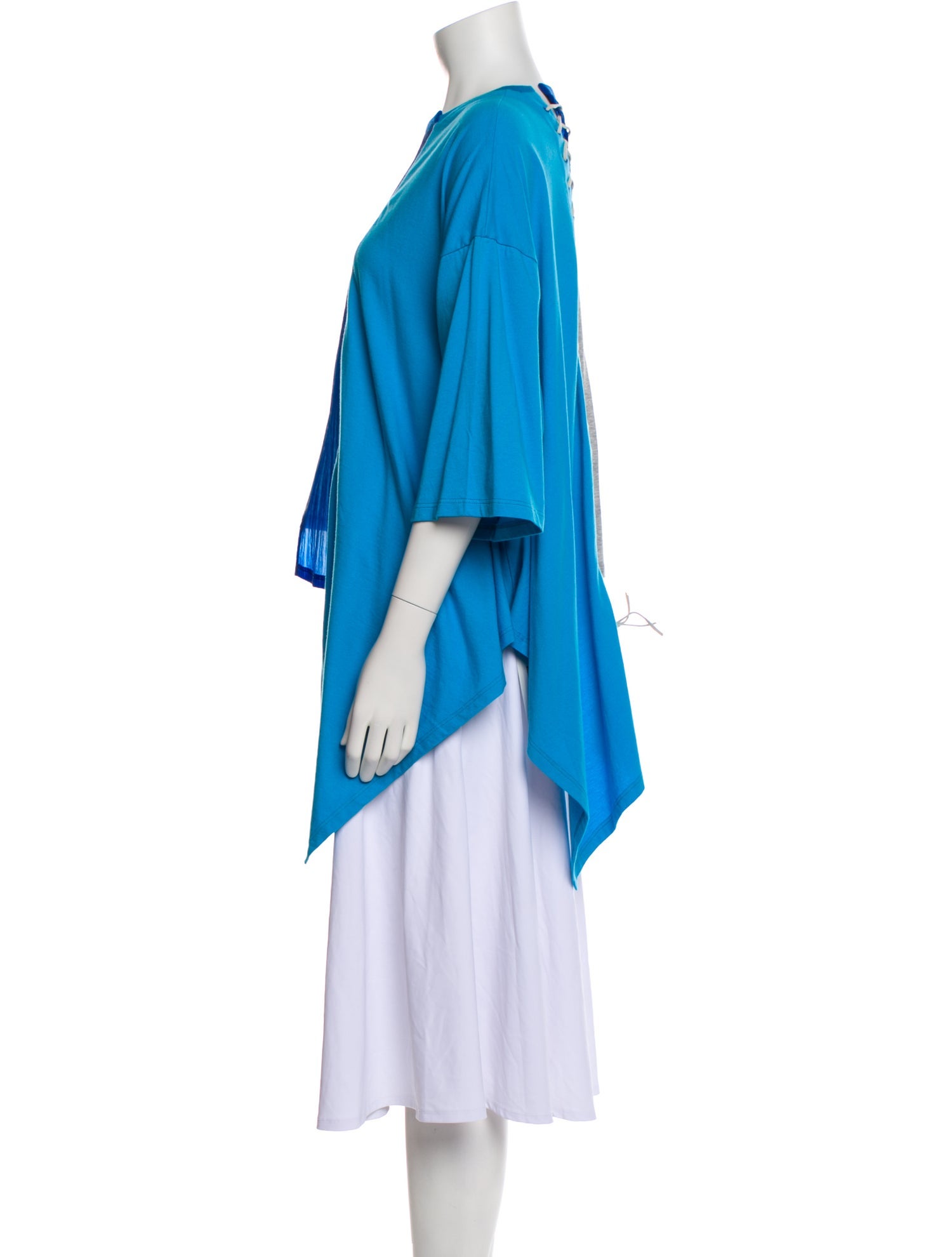 Ben Taverniti Unravel Project Bateau Neckline Three-Quarter Sleeve Tunic