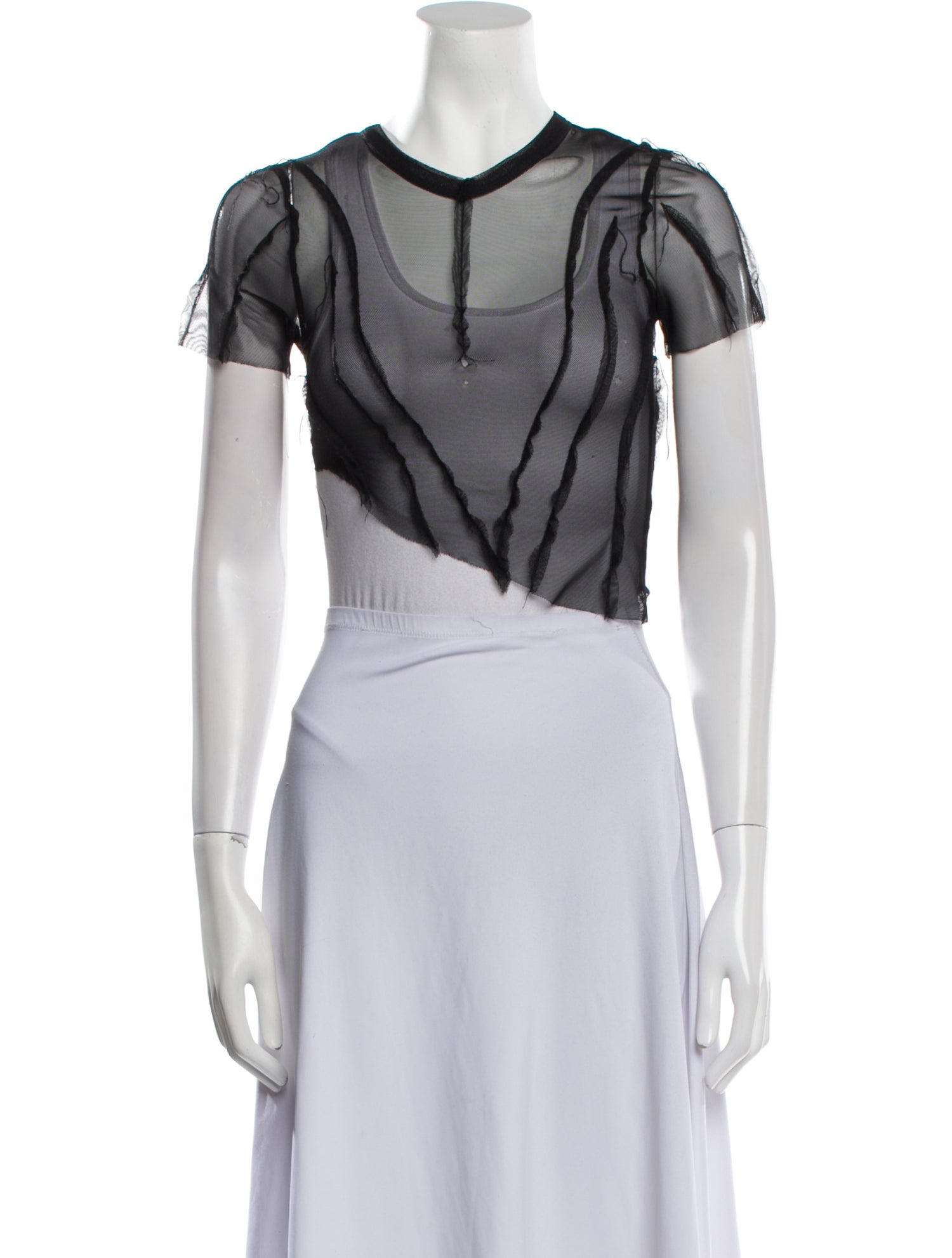 Ben Taverniti Unravel Project Lace Trim Embellishment Knee-Length Skirt w/ Tags w/Tags