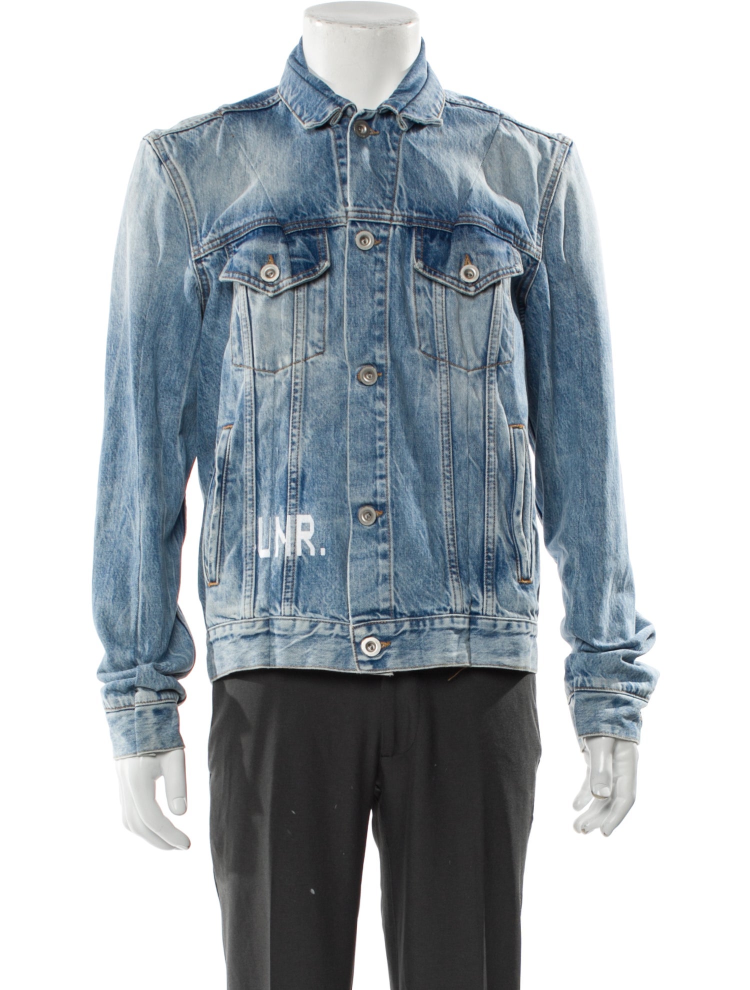 Ben Taverniti Unravel Project Graphic Print Denim Jacket