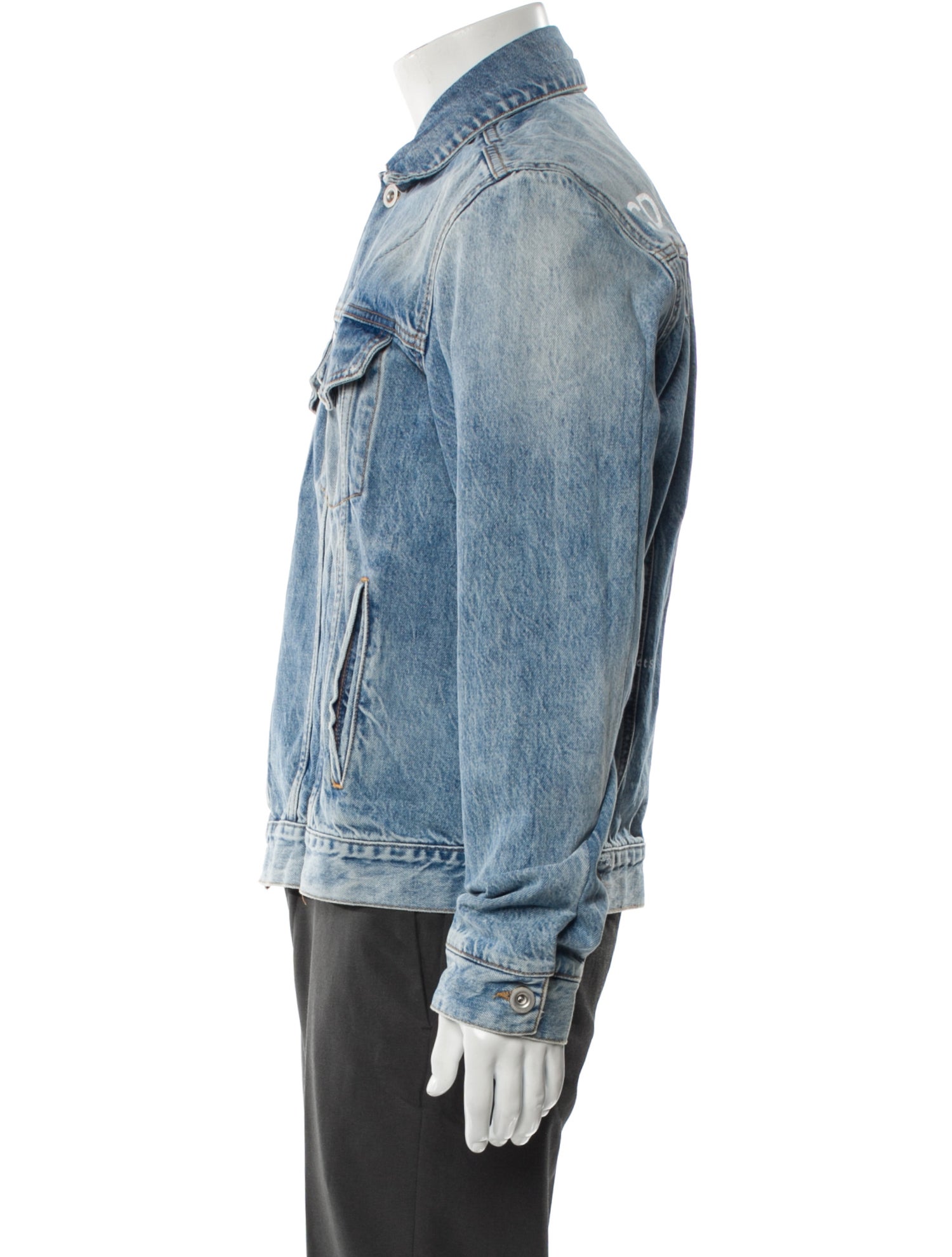 Ben Taverniti Unravel Project Graphic Print Denim Jacket