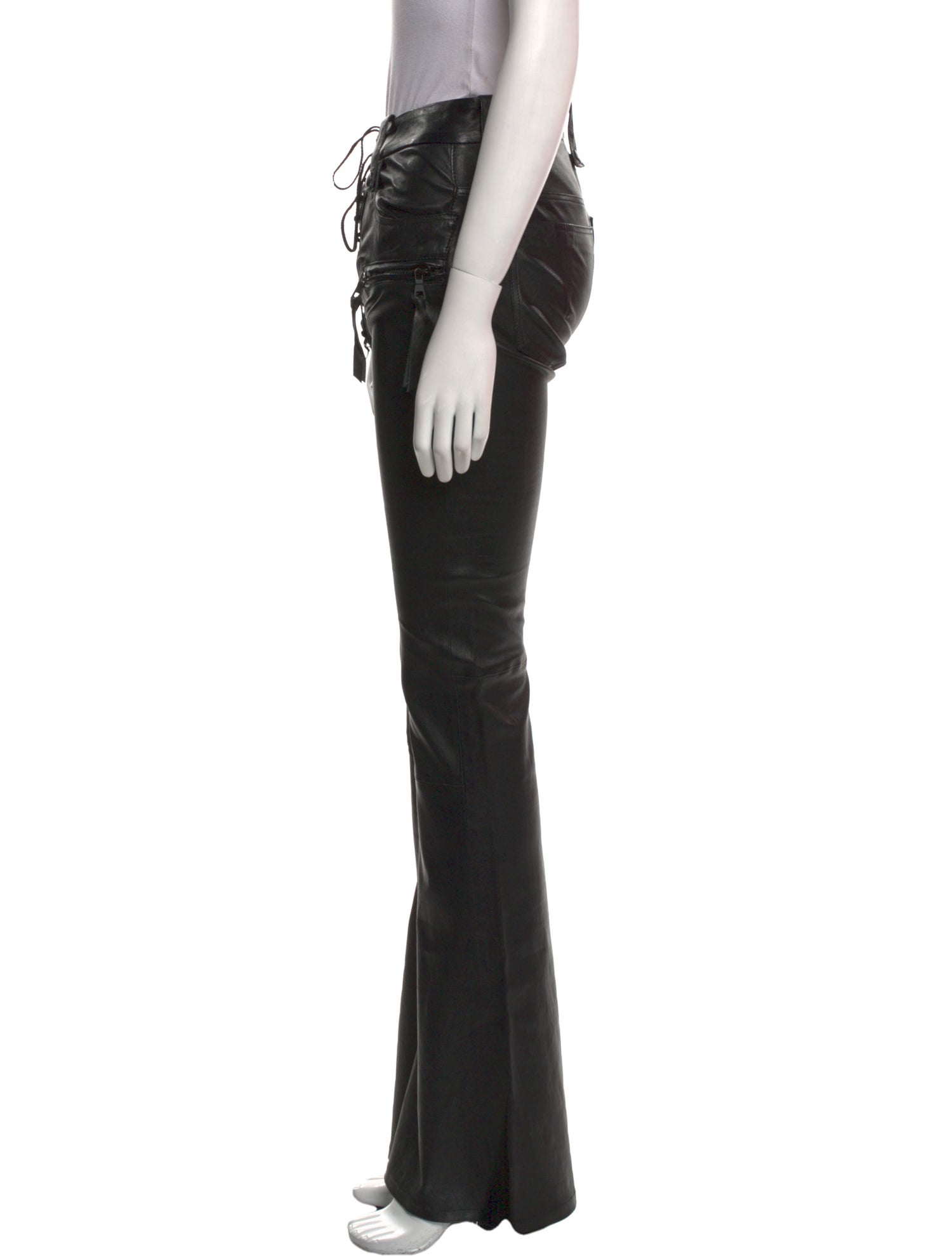 Ben Taverniti Unravel Project Leather Wide Leg Pants