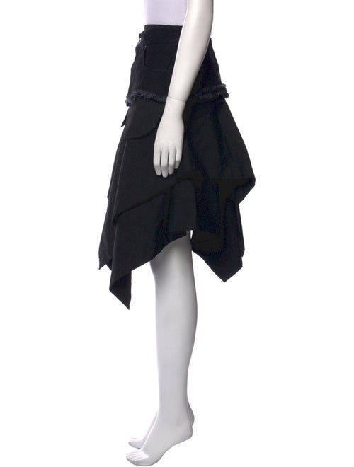 Ben Taverniti Unravel Project Raw-Edge Trim Midi Length Skirt