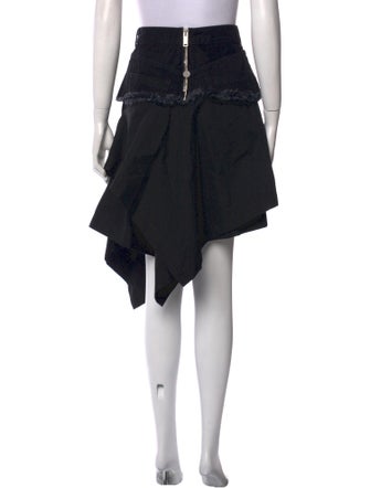 Ben Taverniti Unravel Project Raw-Edge Trim Midi Length Skirt