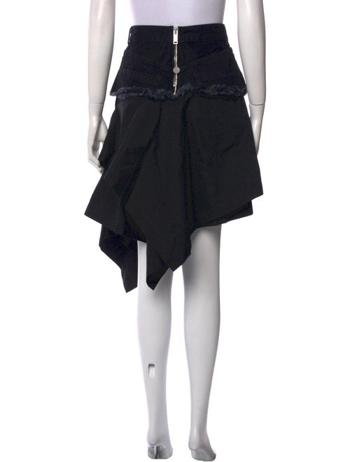 Ben Taverniti Unravel Project Raw-Edge Trim Midi Length Skirt