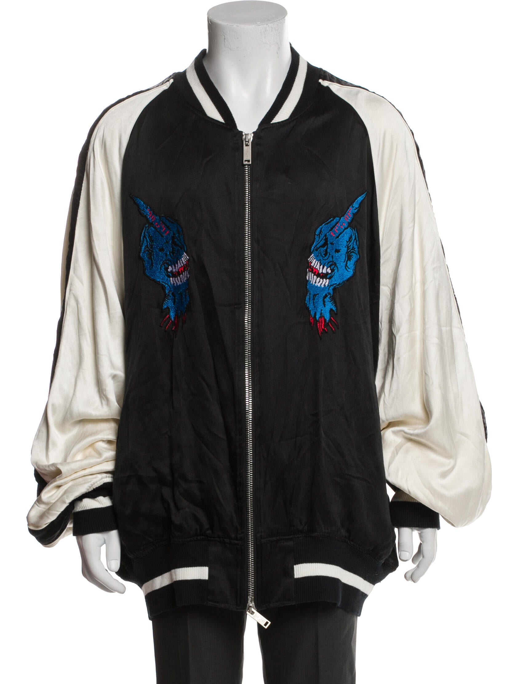 Ben Taverniti Unravel Project Colorblock Pattern Bomber Jacket