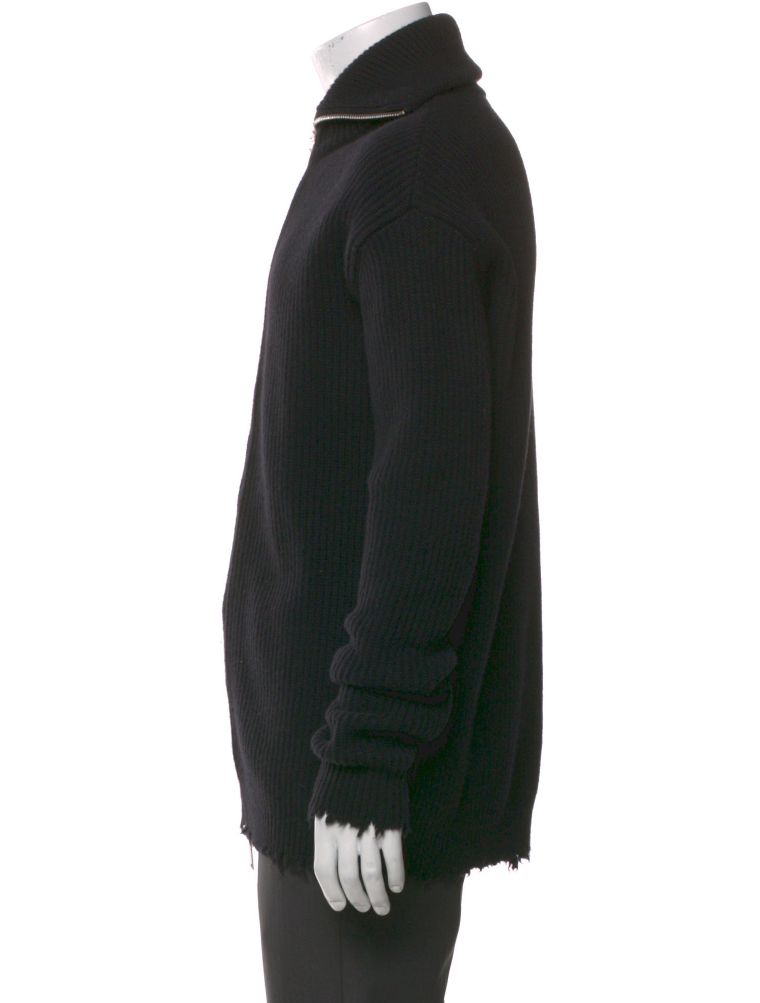 Ben Taverniti Unravel Project Wool Collar Cardigan