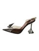 AWGE x Amina Muaddi PVC Crystal Embellishments Slingback Pumps