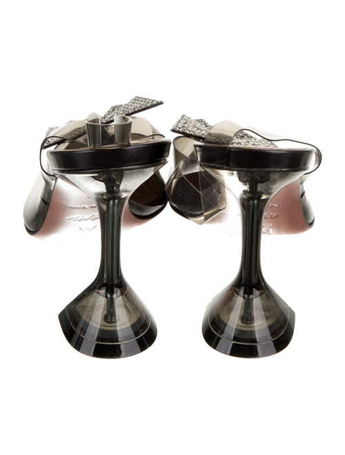 AWGE x Amina Muaddi PVC Crystal Embellishments Slingback Pumps