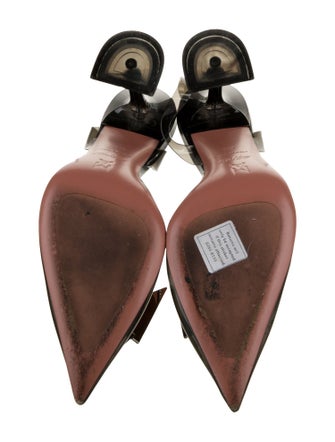 AWGE x Amina Muaddi PVC Crystal Embellishments Slingback Pumps