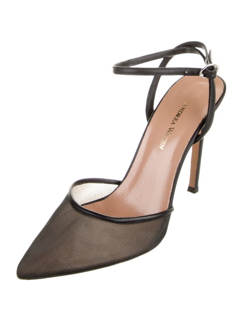 Andrea Wazen Leather Slingback Pumps