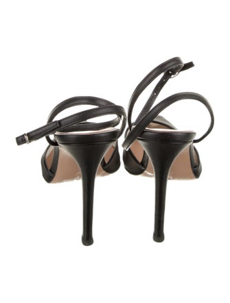 Andrea Wazen Leather Slingback Pumps