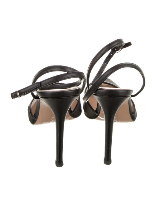 Andrea Wazen Leather Slingback Pumps