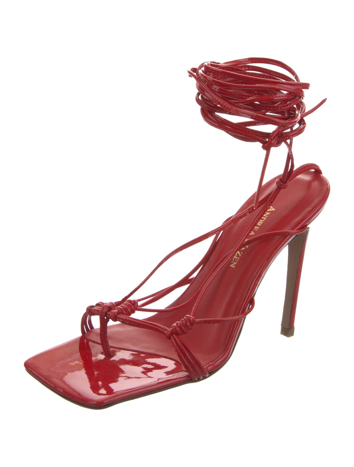 Andrea Wazen Patent Leather Sandals