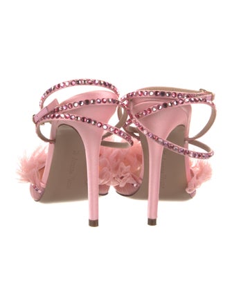 Andrea Wazen Mesh Mesh Accents Slingback Pumps