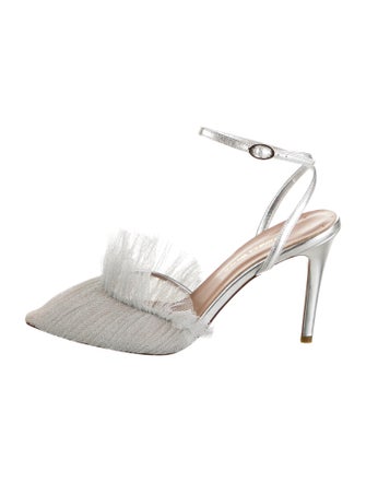 Andrea Wazen Mesh Slingback Pumps