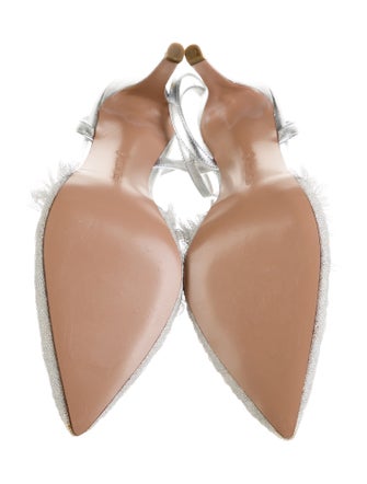 Andrea Wazen Mesh Slingback Pumps