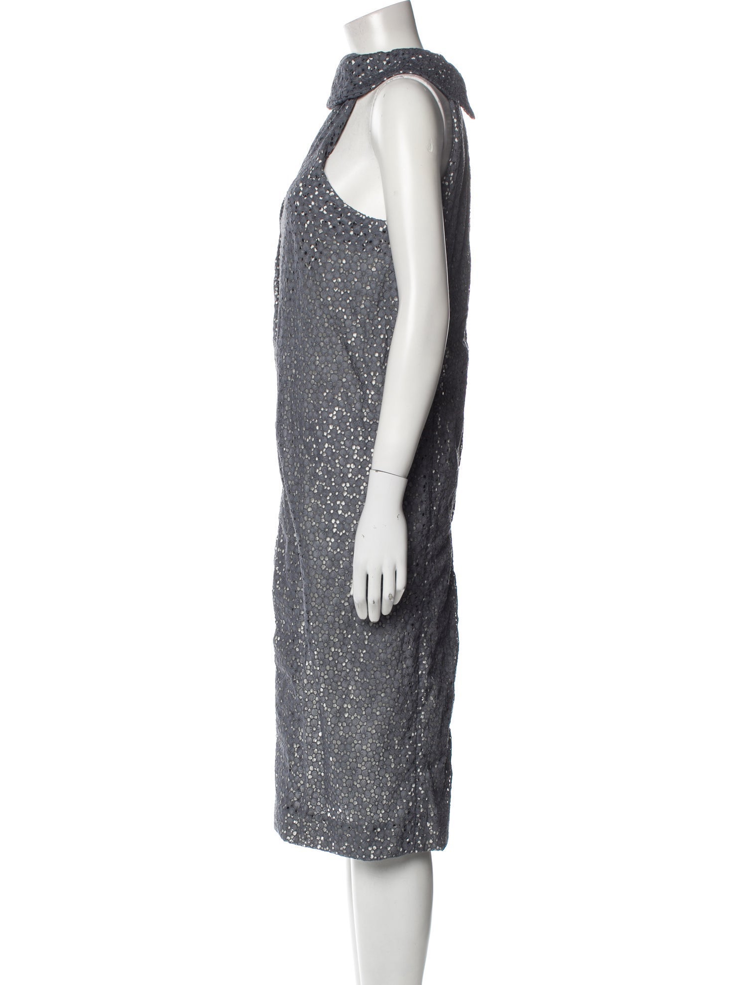 Andre Walker Mock Neck Midi Length Dress