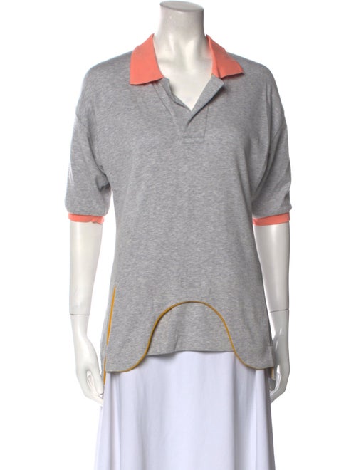 Andre Walker Colorblock Pattern V-Neck Polo