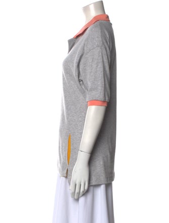 Andre Walker Colorblock Pattern V-Neck Polo