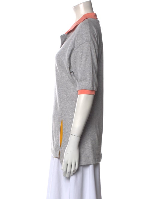 Andre Walker Colorblock Pattern V-Neck Polo