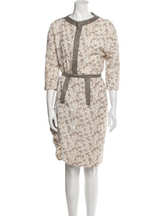 Andre Walker Printed Ruffle Embellishment Robe