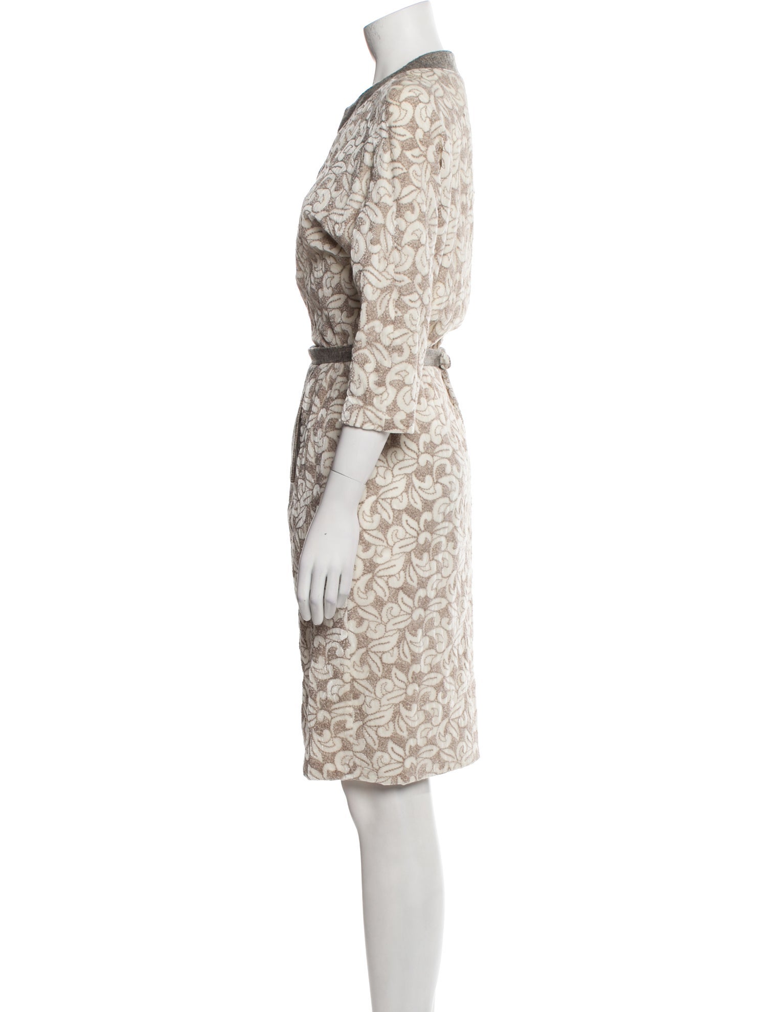 Andre Walker Printed Ruffle Embellishment Robe