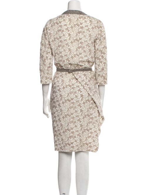 Andre Walker Printed Ruffle Embellishment Robe