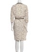 Andre Walker Printed Ruffle Embellishment Robe