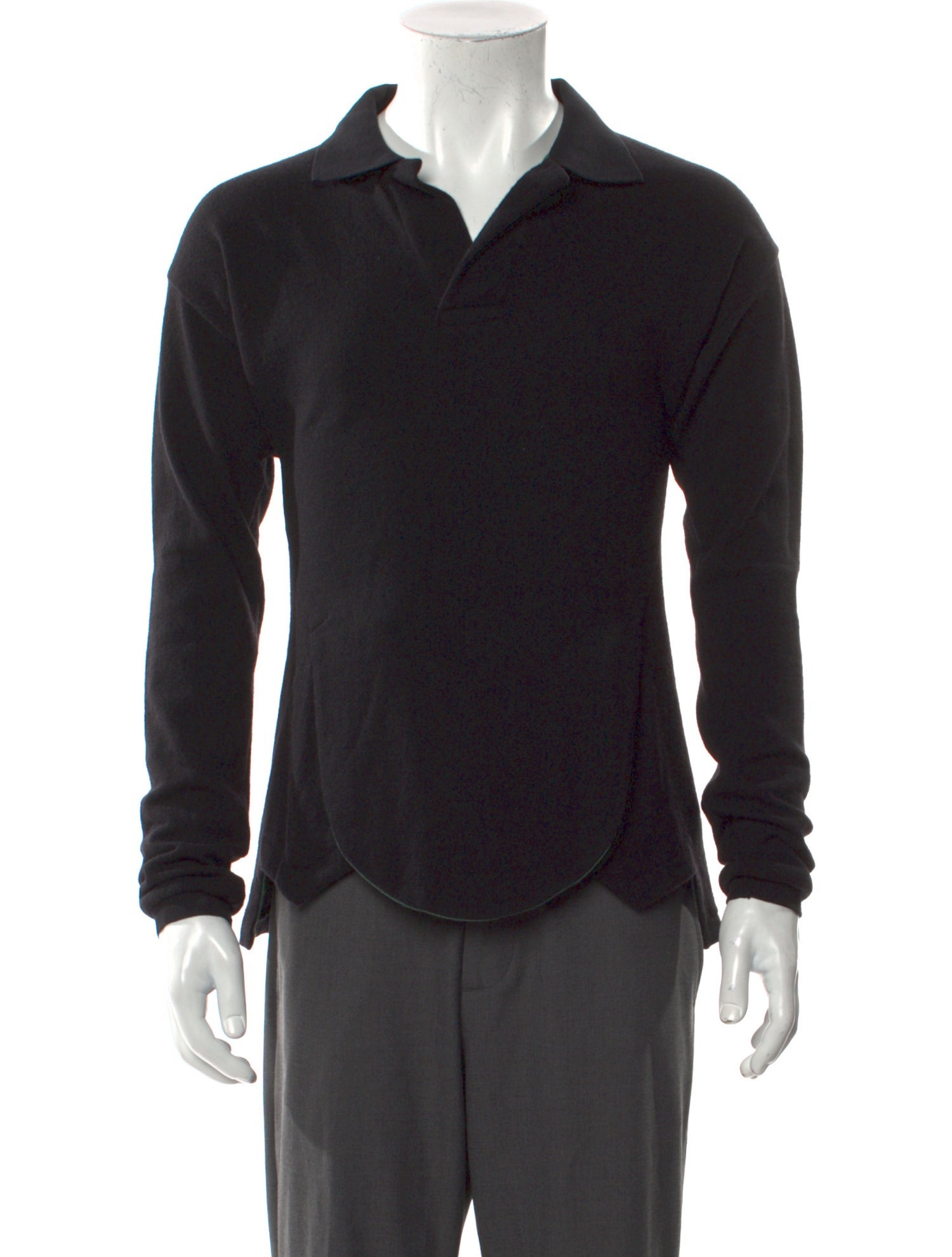 Andre Walker V-Neck Long Sleeve Polo Sweater