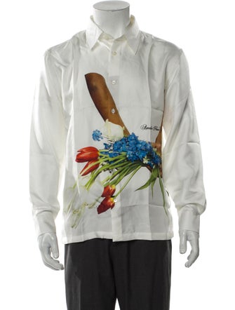 Awake NY Silk Graphic Print Dress Shirt