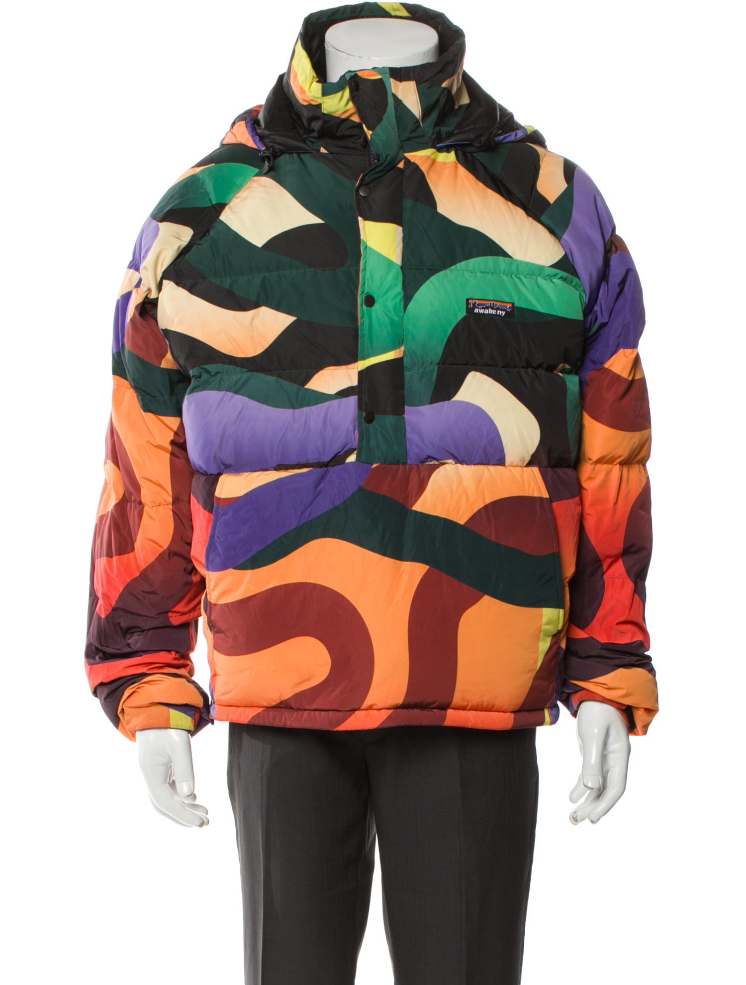 Awake NY Printed Puffer Coat