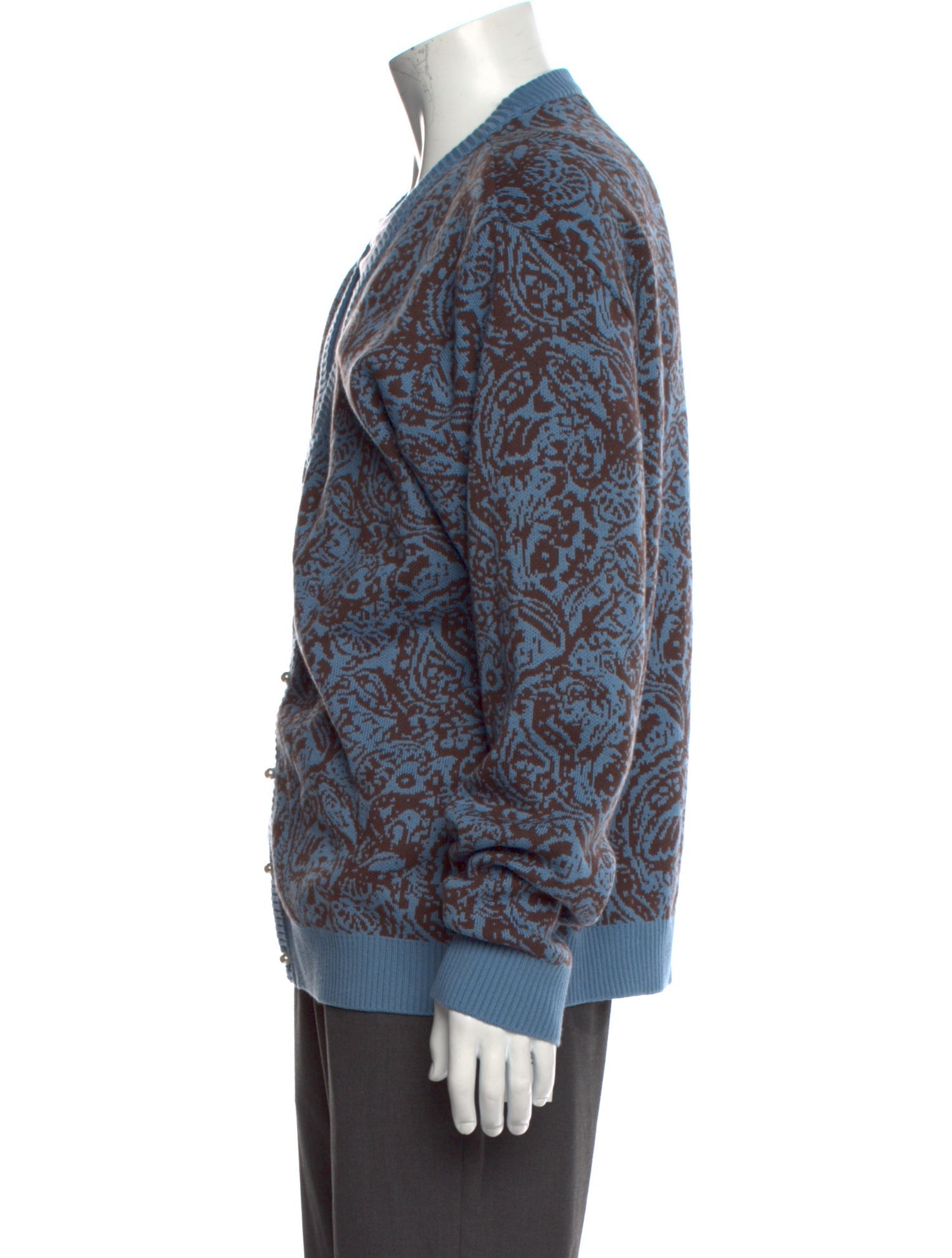 Awake NY Printed V-Neck Cardigan