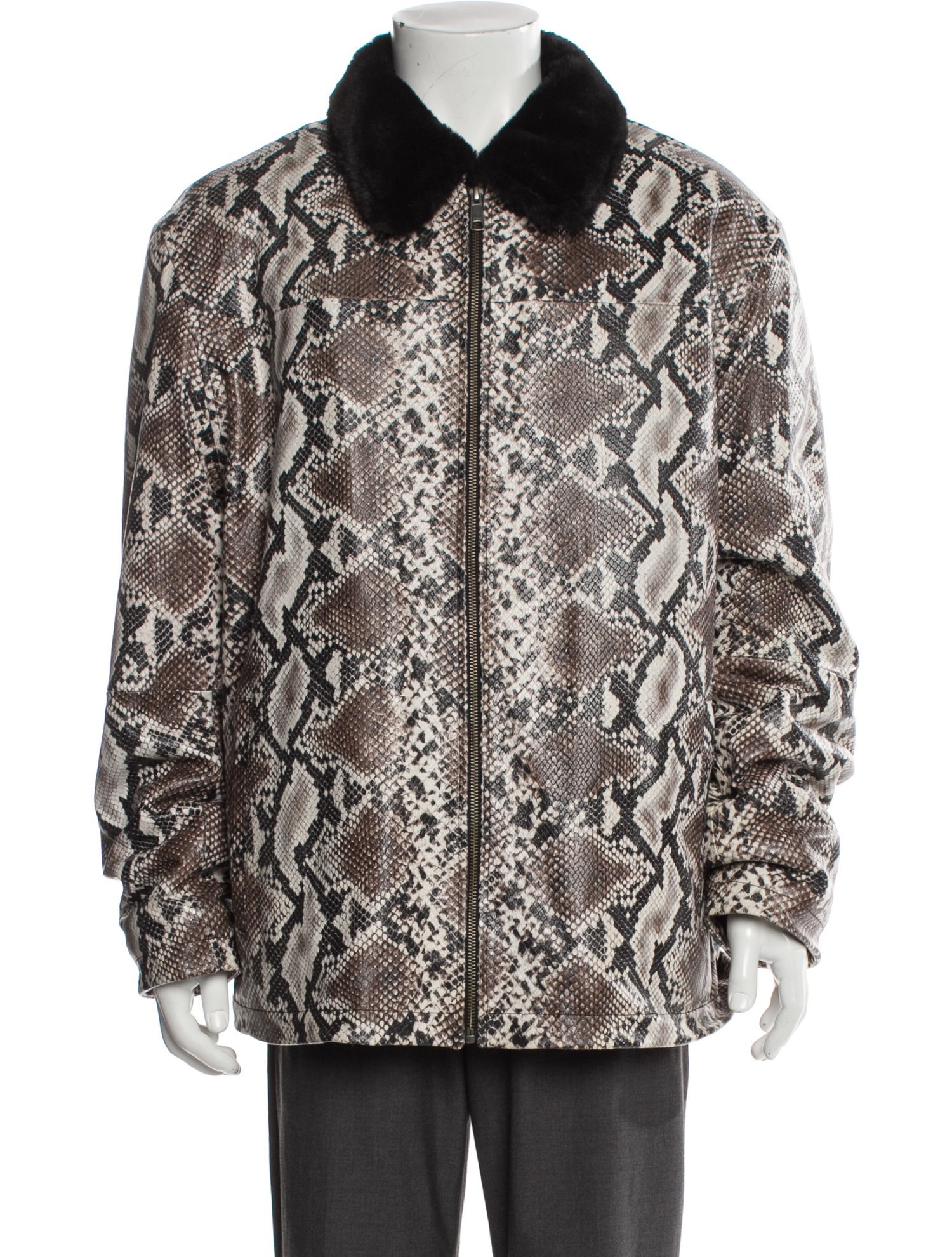 Awake NY Animal Print Trucker Jacket